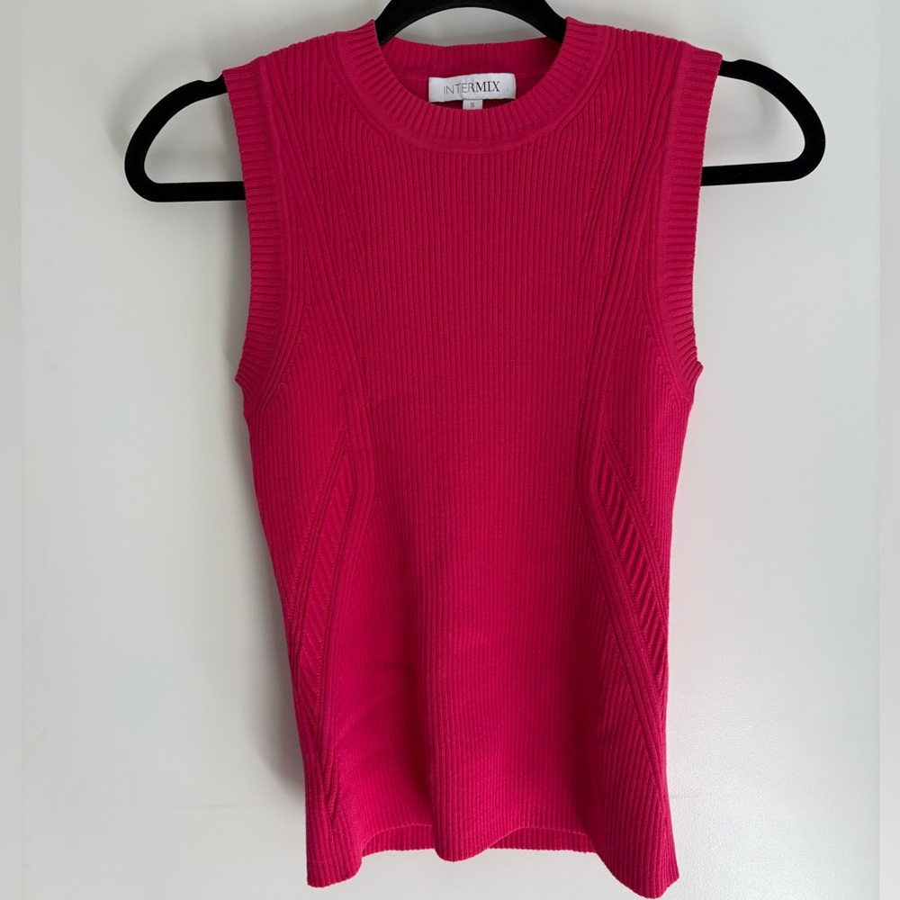 Intermix Pink Knit Sleeveless Top
